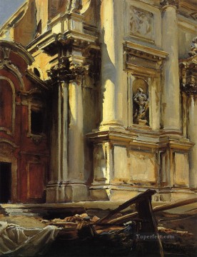  Venice Painting - Corner of the Church of St Stae Venice John Singer Sargent